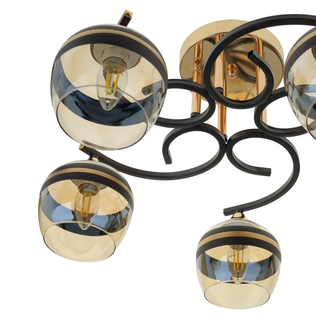 Люстра потолочная Brille в спальню E27 60W G (LK-716S/5) - фото 2