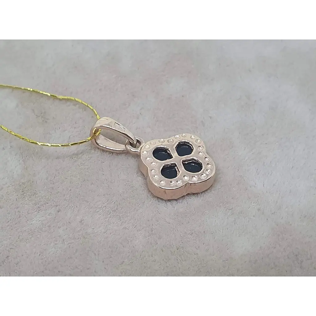 Золота підвіска Платон Конюшина з агатом та фіанітами. 1П162/67Б - фото 3