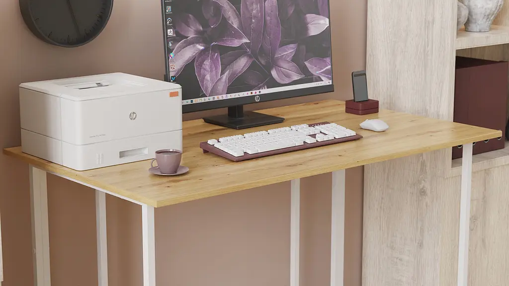 Комп'ютерний стіл Ferrum-decor Ханна 75x120x60 білий ДСП Дуб Артизан 16мм (FRD-106213) - фото 4