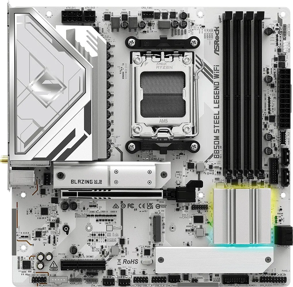 Материнская плата ASRock B850M STEEL LEGEND WIFI Socket AM5 - фото 2