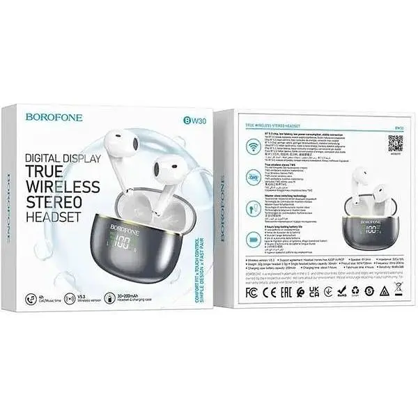 Наушники полностью беспроводные Borofone BW30 Cheerful true wireless BT headset - фото 5