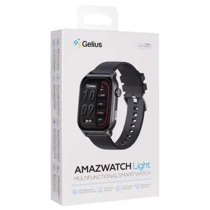 Смарт-годинник Gelius Amazwatch Light (GP-SW015) Black - фото 10
