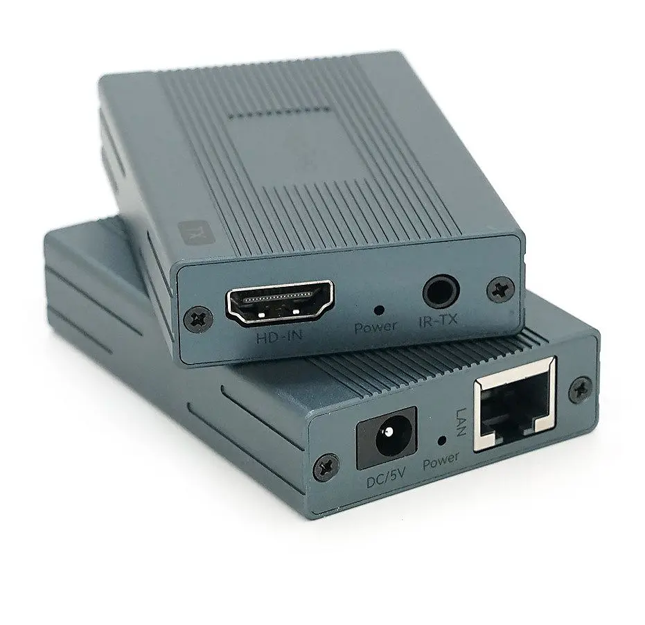 Подовжувач HDMI сигналу через UTP-кабель VEGGIEG VHE120 Extender 120m 1080p, LAN CAT 5E/6A