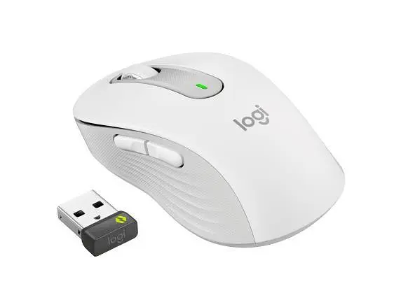 Мишка бездротова Logitech M650 L Wireless Signature Off-White 910-006349 White - фото 2