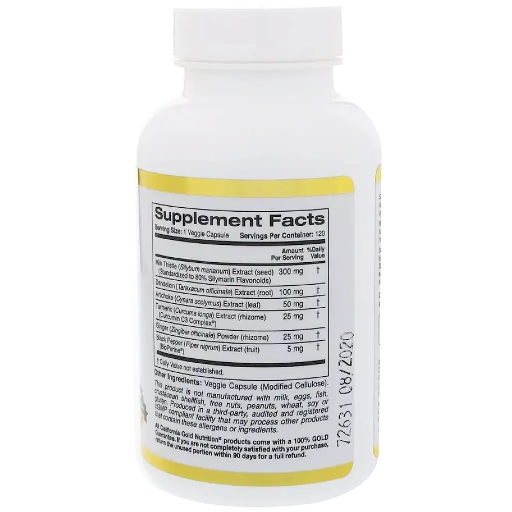 Силімарин комплекс (розторопша) California Gold Nutrition 300 мг 120 капсул - фото 2