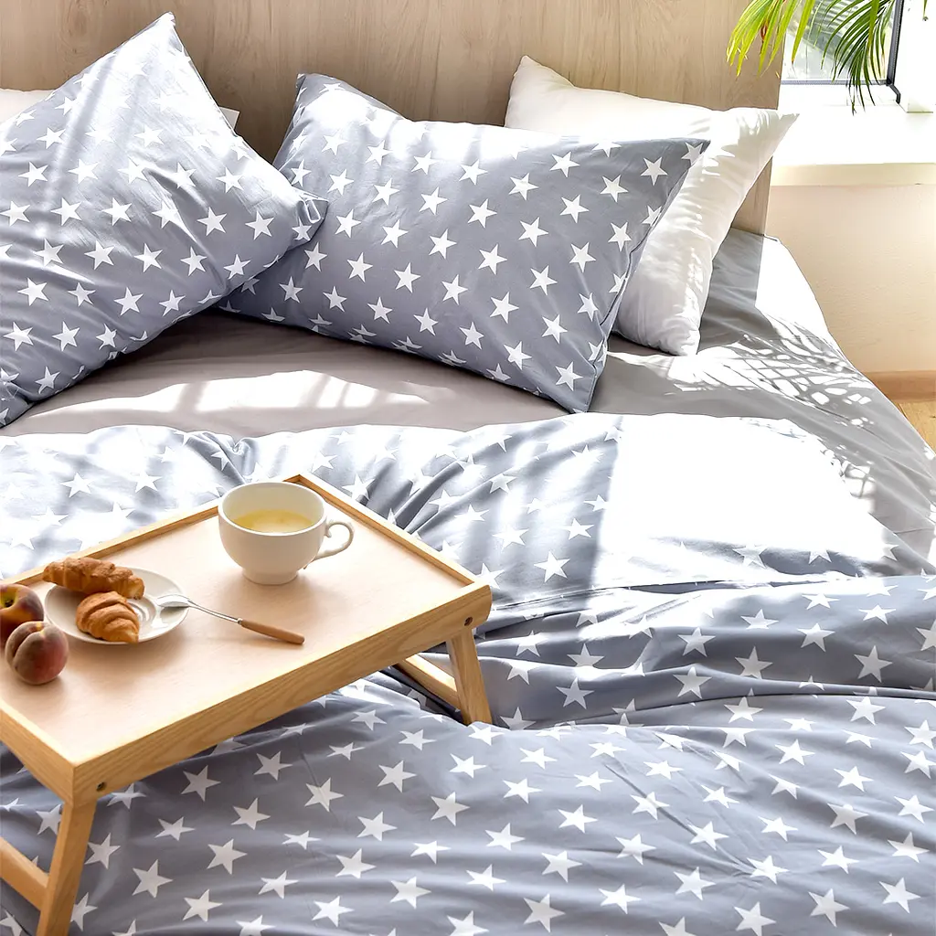 Комплект постільної білизни Ideia StarDreams, євростандарт, сірий (8-33288) - фото 4
