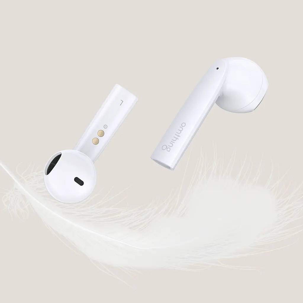 Беспроводные наушники 1MORE Omthing Air Free Pods, BT5.0, ENC, Qi, TWS, 400mAh, 5h, (EO005) white UA UCRF - фото 5