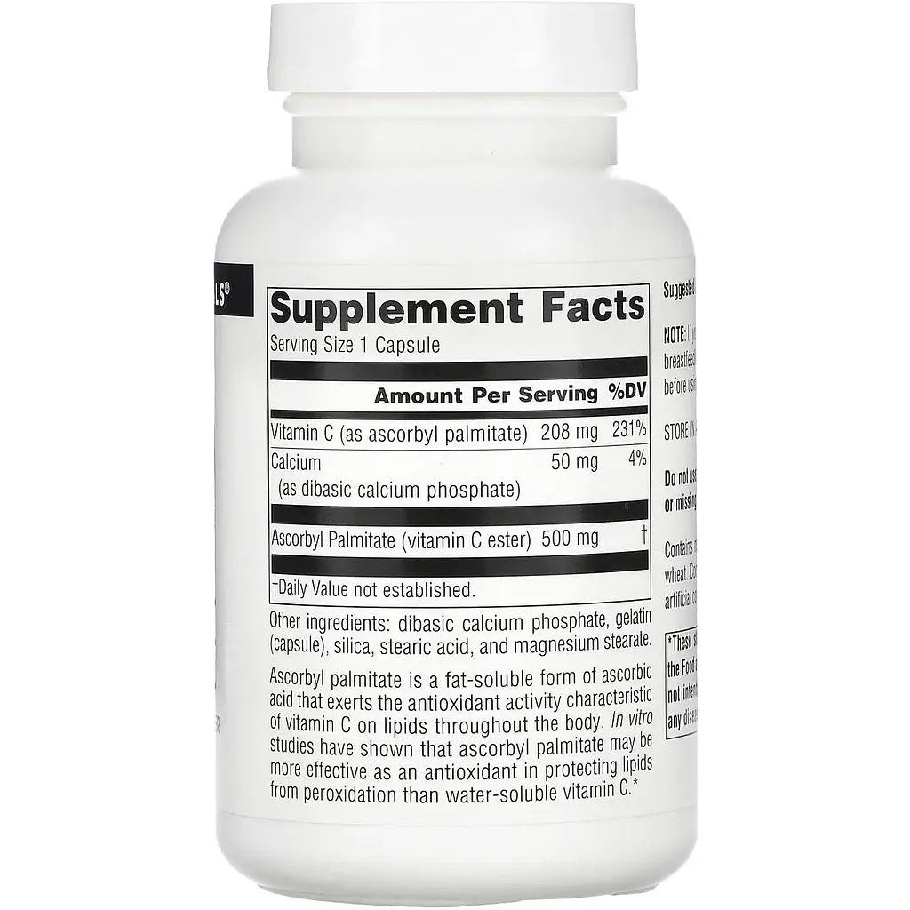 Аскорбіл пальмітат Source Naturals 500 мг 90 капсул - фото 2