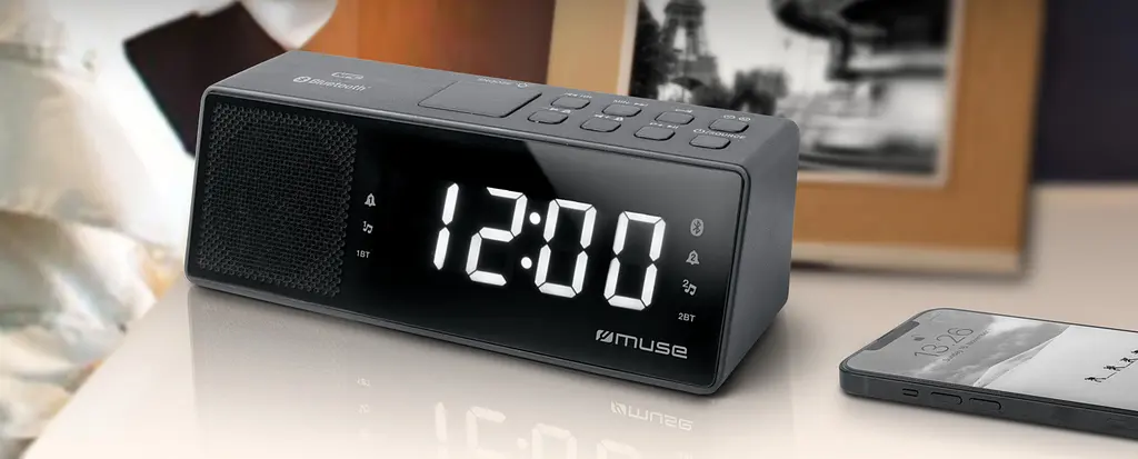 Радіо-годинник з USB Muse M-172 BT чорний - фото 4