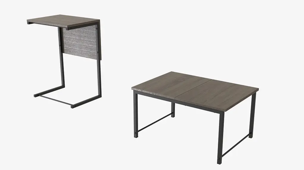 Стол журнальный приставной Терри Комбо Ferrum-decor 345x662x440 Черный металл ДСП Дуб Сонома Трюфель 16 мм (FRD-105140) - фото 3