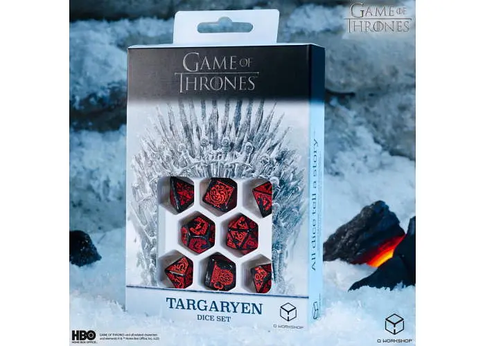 Набір кубиків Game of Thrones. Targaryen Dice Set , 7 шт. (GOT/00190166/2025/3/A) - фото 9