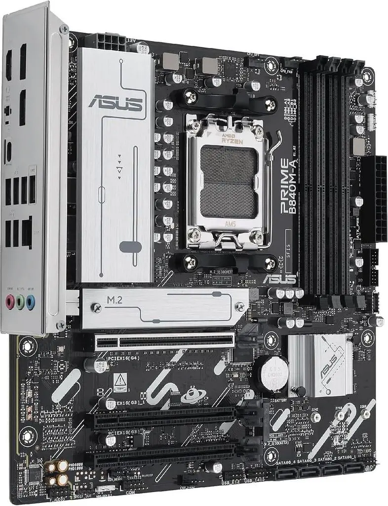 Материнська плата ASUS PRIME B840M-A-CSM (PRIME B840M-A-CSM) (Socket AM5, AMD B840, Micro-ATX) - фото 2
