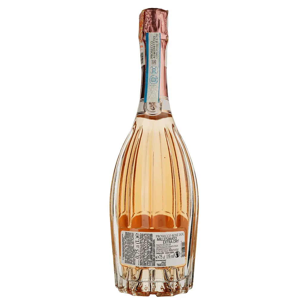 Вино ігристе Piccini Prosecco Premium Venetian Dress Rosato Extra Dry, рожеве, екстра сухе, 0,75 л - фото 2