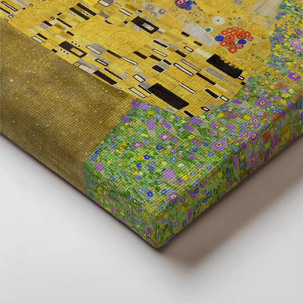 Інтер'єрна картина Поцілунок, Густав Клімт, Gustav Klimt, The Kiss, репродукція картини, 60×60 см (id4367) - фото 4