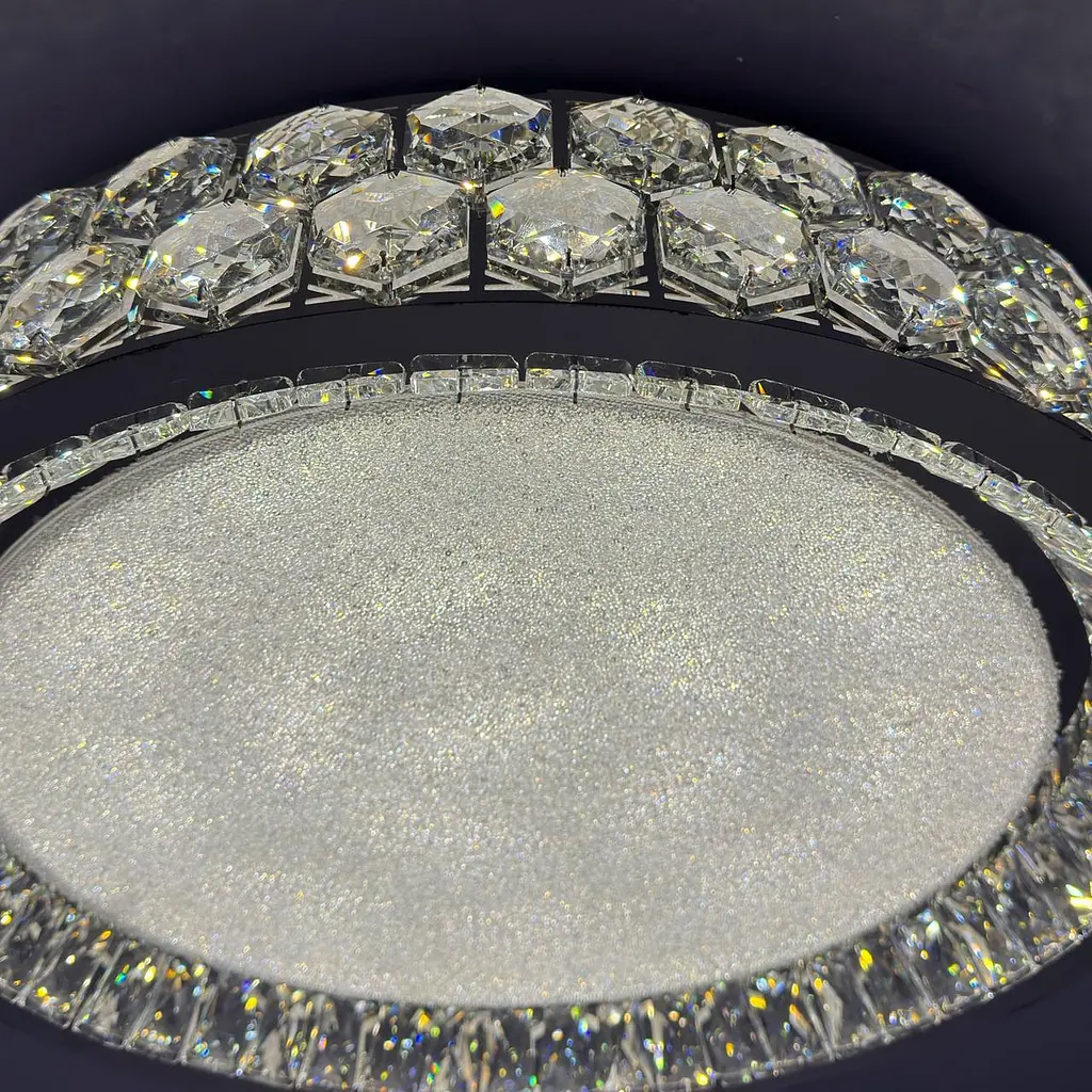 Стильна стельова LED-люстра для вітальні Linisoln 3218-500 CH хром 140 Вт до 18 м2 - фото 7