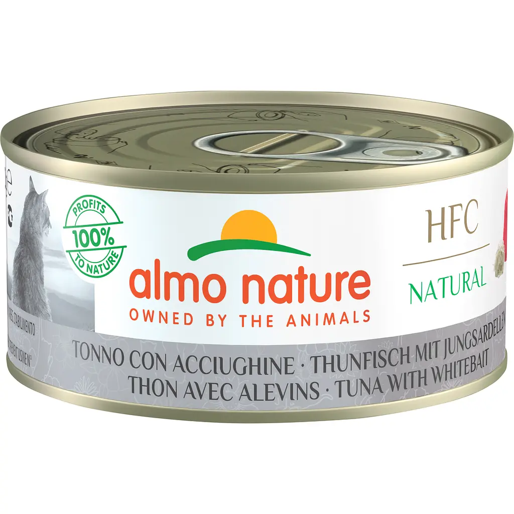 Влажный корм для кошек Almo Nature HFC Cat Natural с тунцем и мальком 150 г (5127H) - фото 1