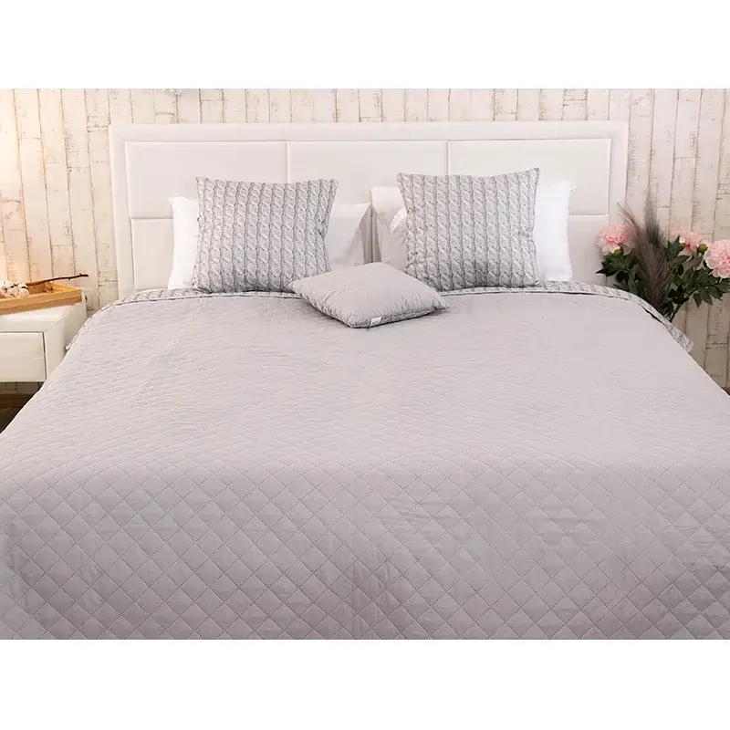 Покривало Руно двостороннє декоративне Grey Braid 212х240 см сіре - фото 10