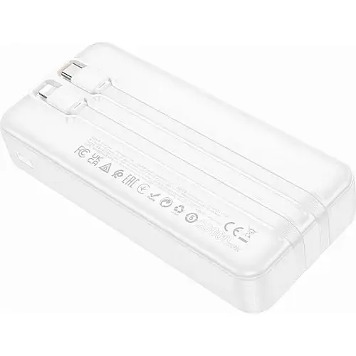 Портативна батарея Power Bank Hoco J118A Speed Energy with cable 20000mAh White - фото 2
