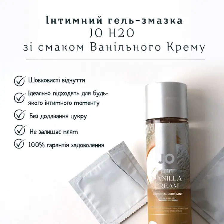 Лубрикант System JO H2O зі смаком ванільного крему 30 мл (796494103845) - фото 2