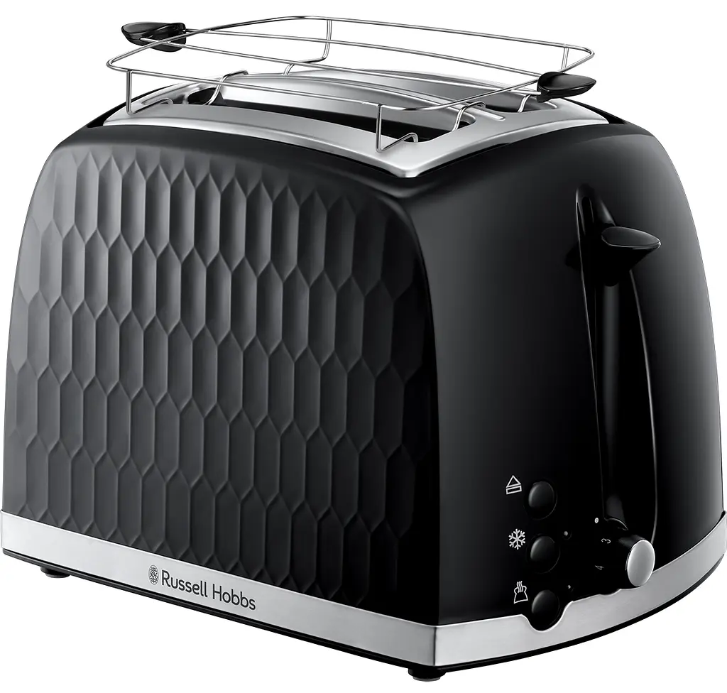 Тостер Honeycomb 850Вт, широкие слоты, пластик, черный Russell Hobbs kuh0014899 - фото 2