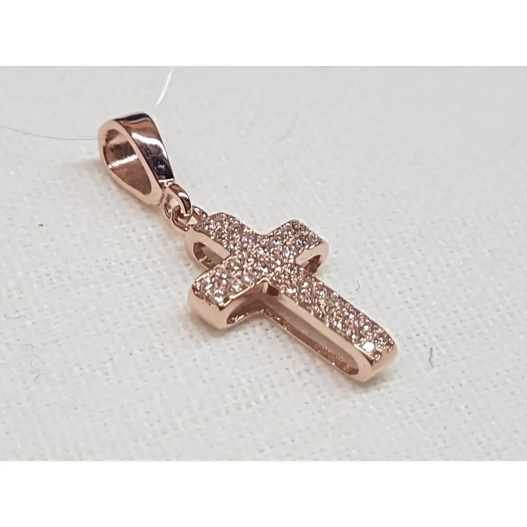 Золотой крестик Qvaliz с фианитами. 503-00667 - фото 2