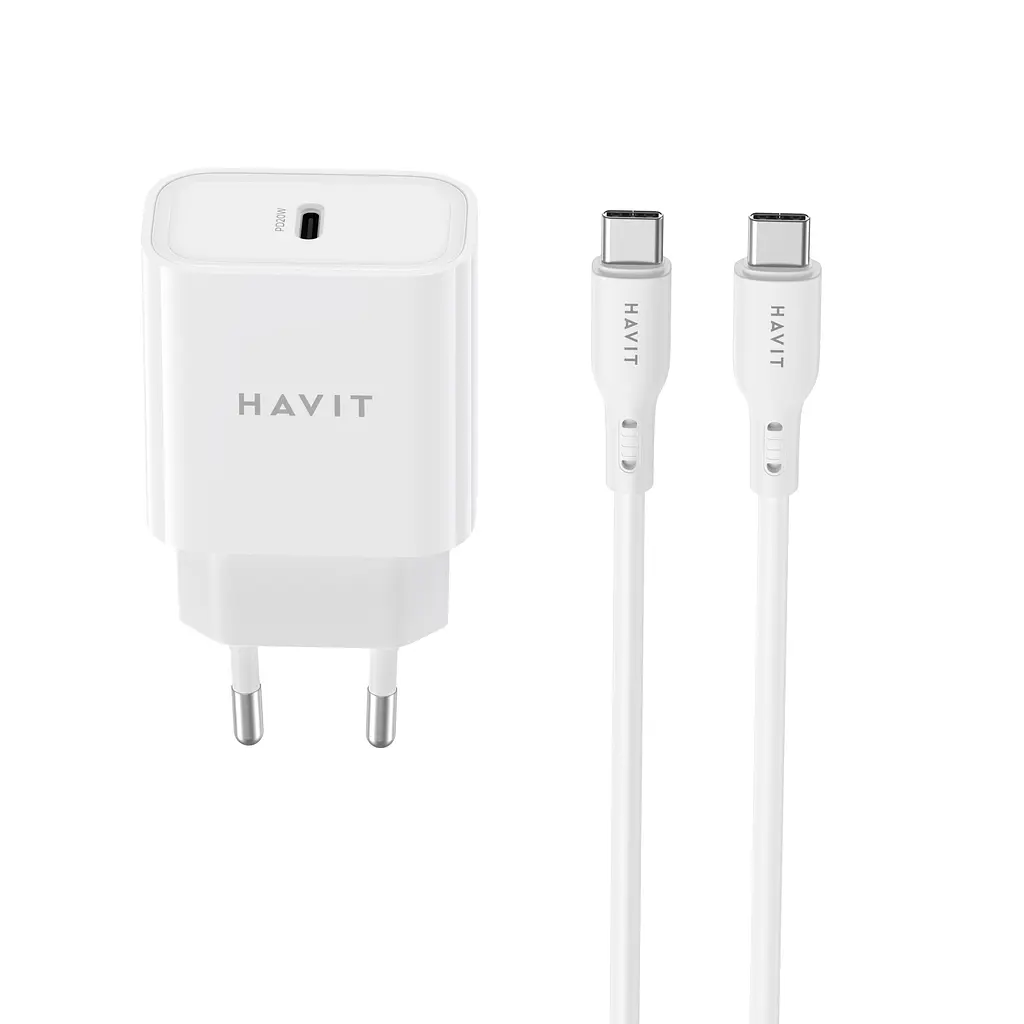 Зарядний пристрій HAVIT ST934 20W USB-C з кабелем USB-C - USB-C HAVIT (28740-000) - фото 2