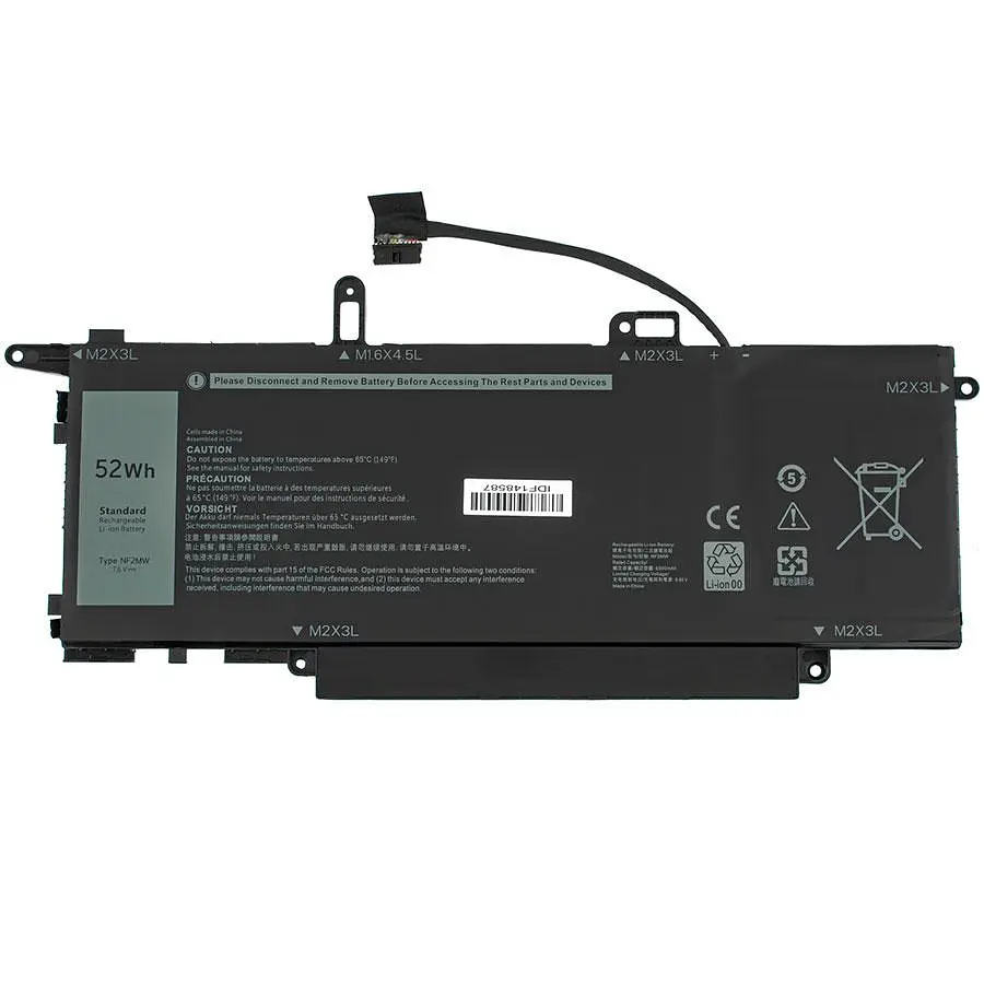 Батарея для ноутбука Dell NF2MW (Latitude 9410) 7.6V 6500mAh 52Wh Чорний - фото 2
