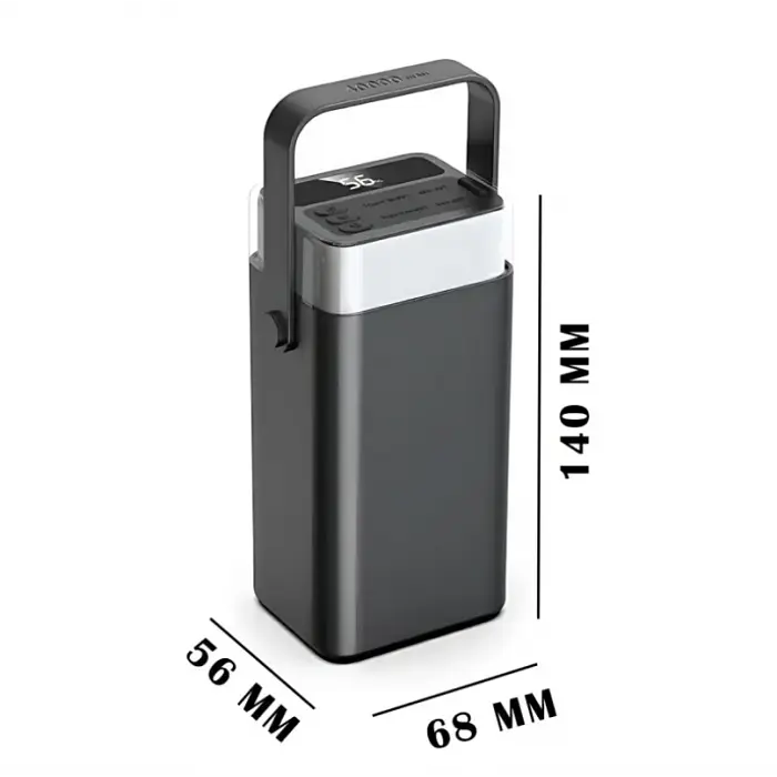 Зовнішній акумулятор Power Bank LENYES PX492D, 40000 мА·год, швидка зарядка PD 22.5W, RGB підсвітка, чорний - фото 7