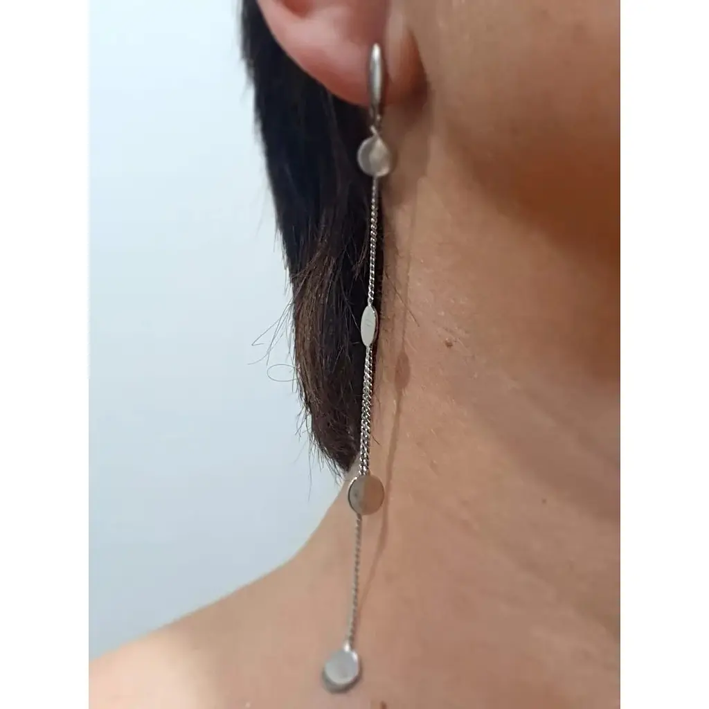 Срібні сережки Аметист 1120711 - фото 2