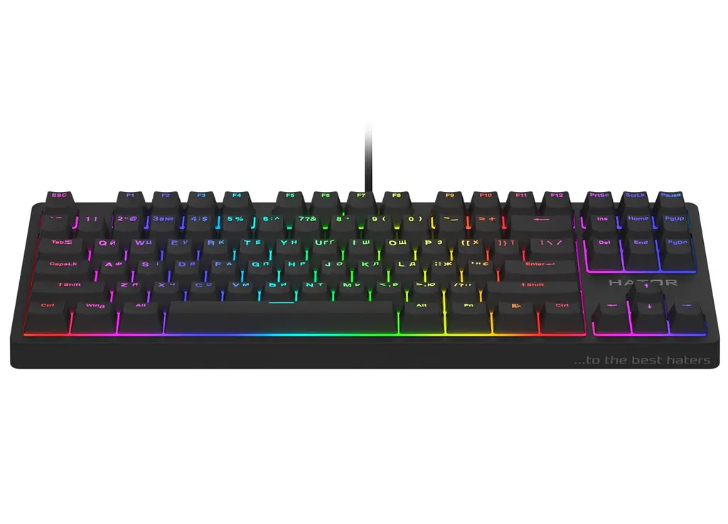 Клавіатура ігрова механічна HATOR HTK520 Black Rockfall 2 Mecha TKL Orange - фото 3