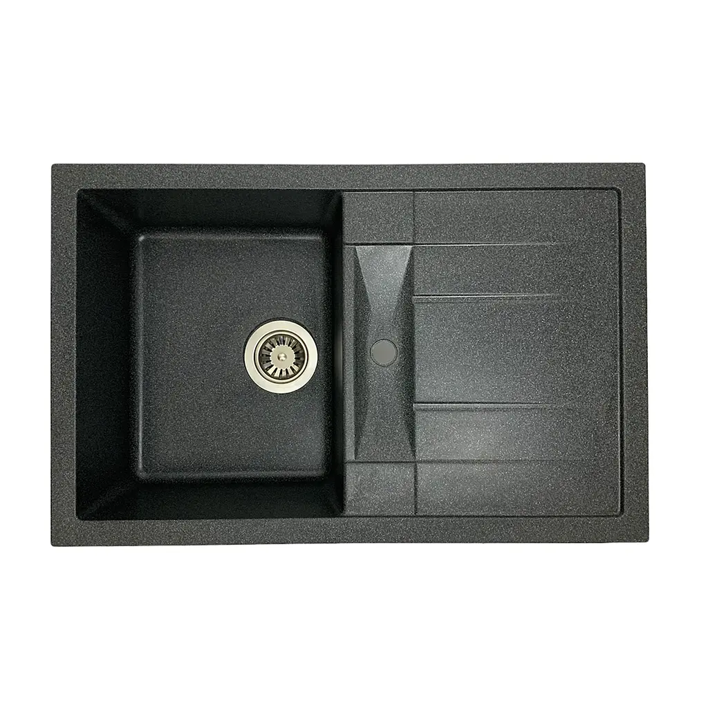 Кухонна мийка Adamant FORT графіт 770x495x200 мм, з крилом 77 см - фото 5