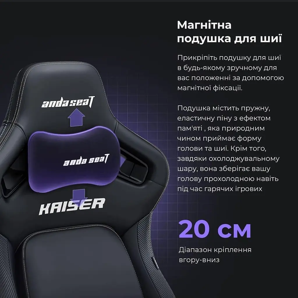 Игровое кресло Anda Seat Kaiser 4 Size L White (AD12YDDC-L-20-W-PV/C) - фото 13