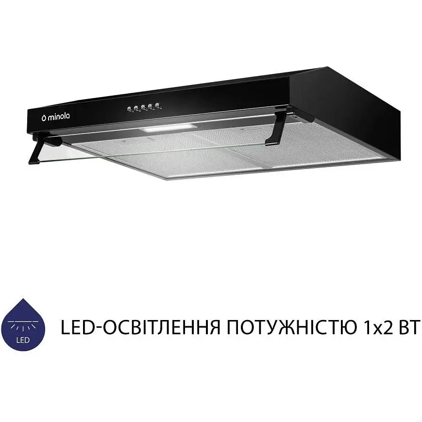 Вытяжка плоская Minola HPL 517 BL - фото 2