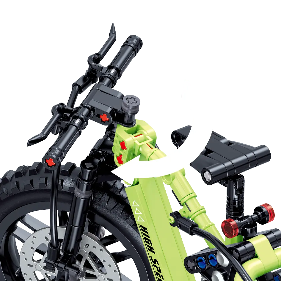 Конструктор велосипед ZHEGAO HIGE SPEED  BIKE  спортивный скоростной  244 деталей - фото 4