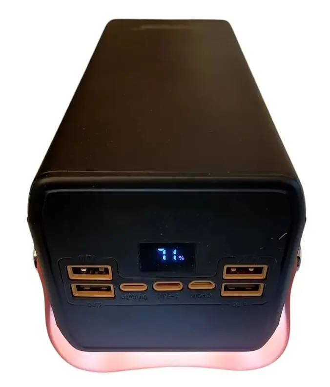 Портативний повербанк No Brand Power Bank Fast Charge 80000 mAh Чорний (2104619133) - фото 6