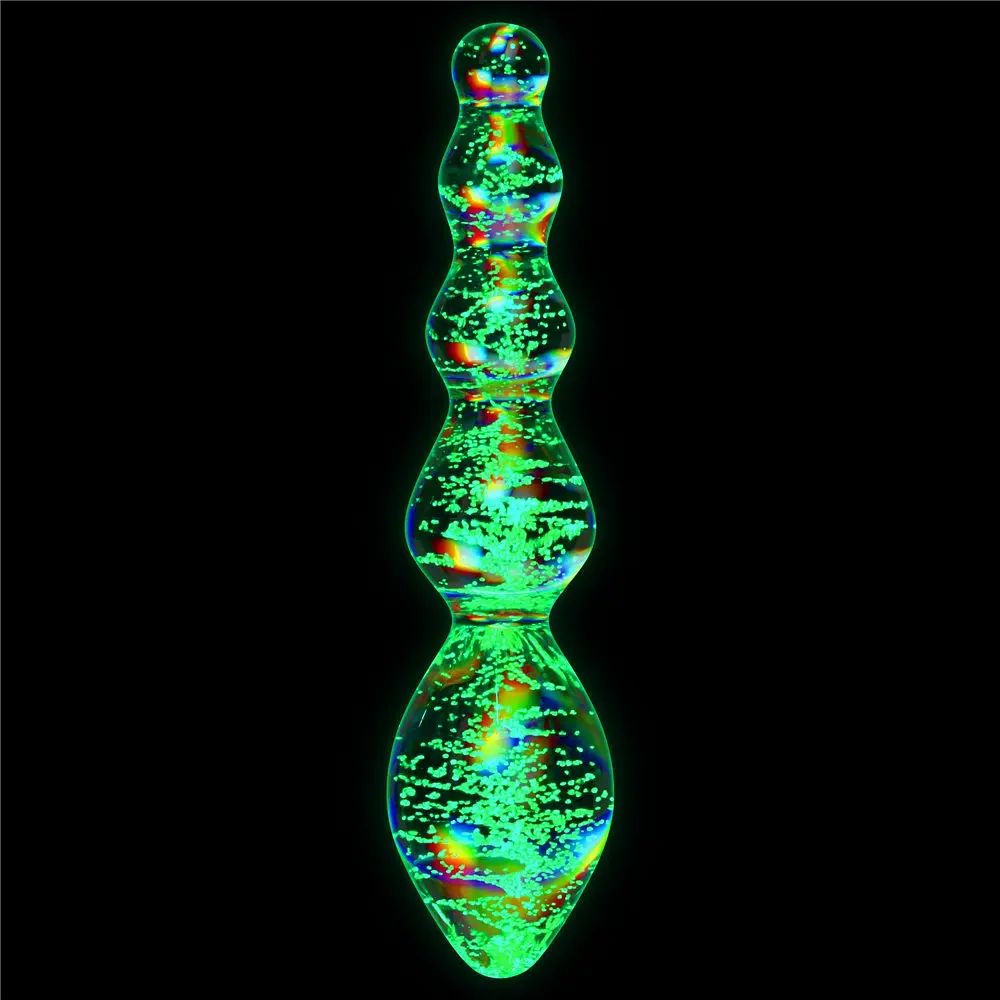 Скляний фалоімітатор DILDO GLOW-IN-THE-DARK TWILIGHT GLEAM GLASS LOVETOYS 66-LV610002 100434 - фото 7
