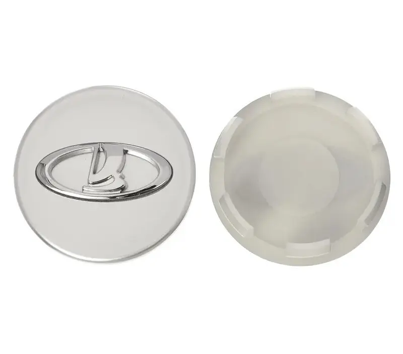 Емблема ковпака Lada матове Срібло з Хром логотипом ПластикНА ЗАЩІЛКАХ - фото 2