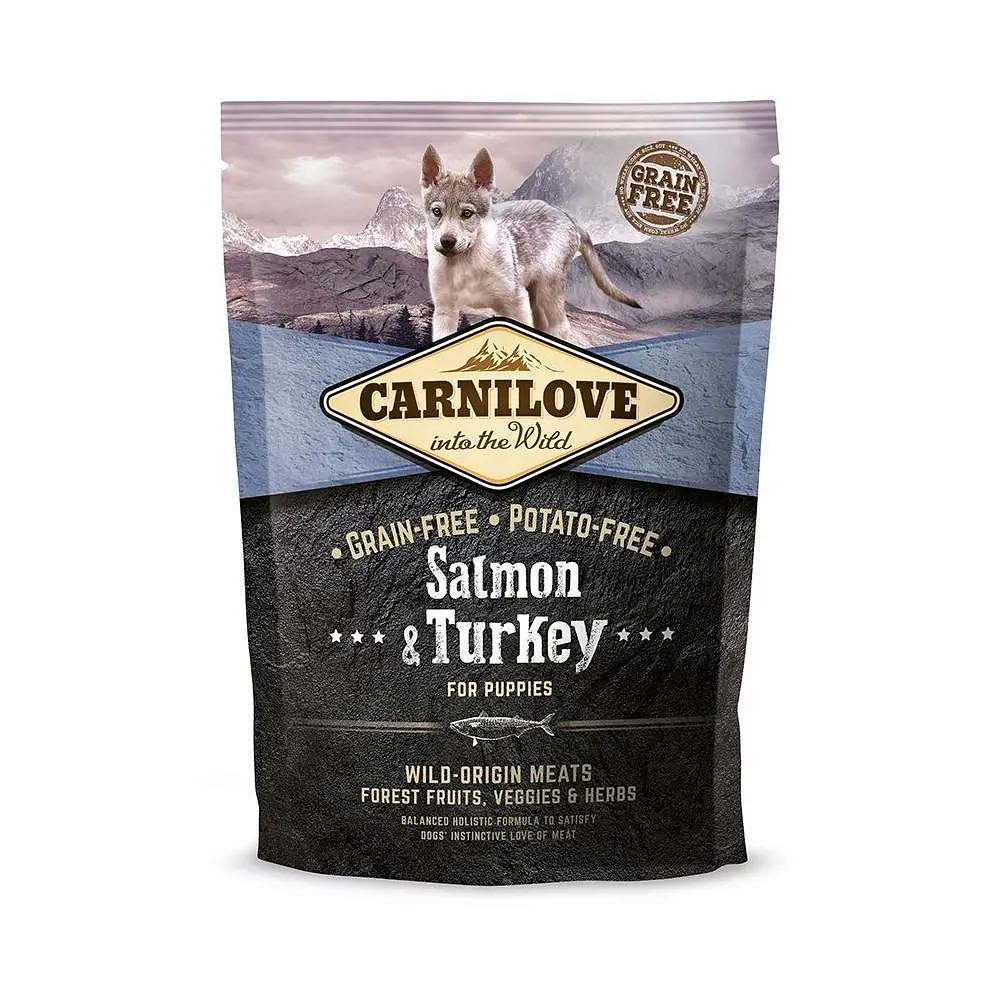 Сухий корм Carnilove Salmon & Turkey для цуценят усіх порід, лосось та індичка, 1.5 кг (150822/508839)