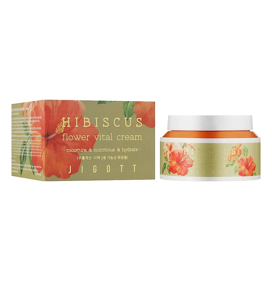 Крем для обличчя Гібіскус HIBISCUS Flower Vital Cream Jigott 100 мл - фото 2