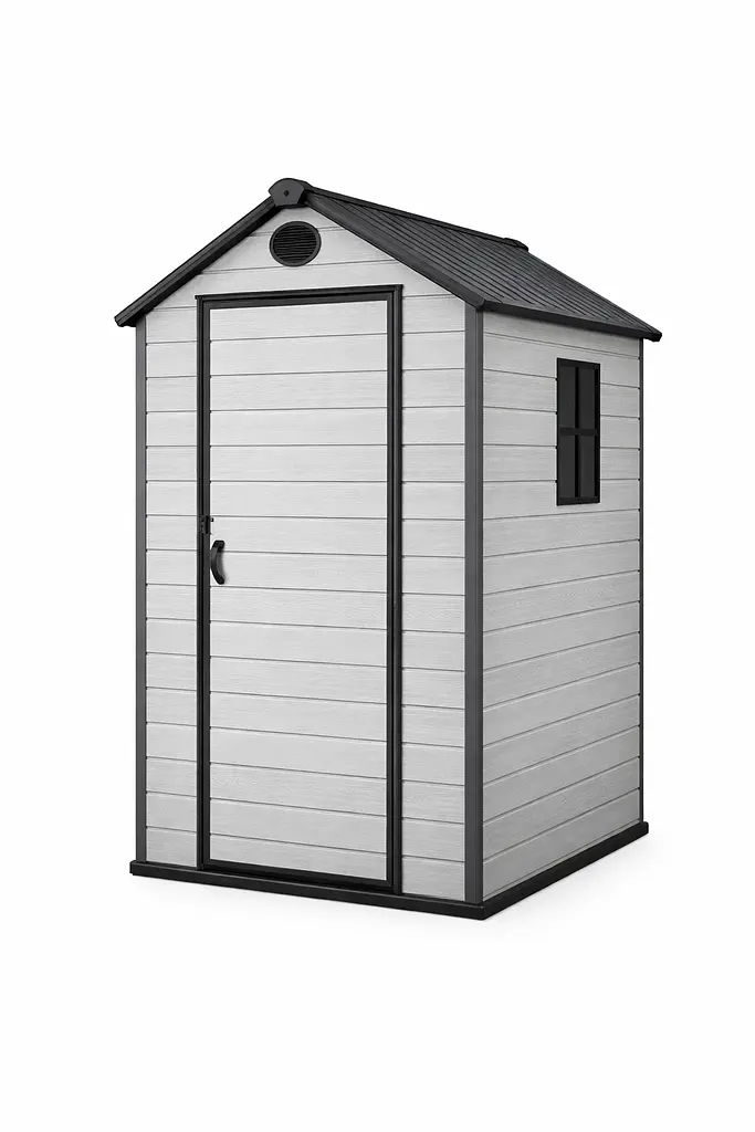 Госпблок-сарай пластиковий BKS 4х6FT з двосхилим дахом · 224 × 147 × 197 см (В×Ш×Г) - фото 3