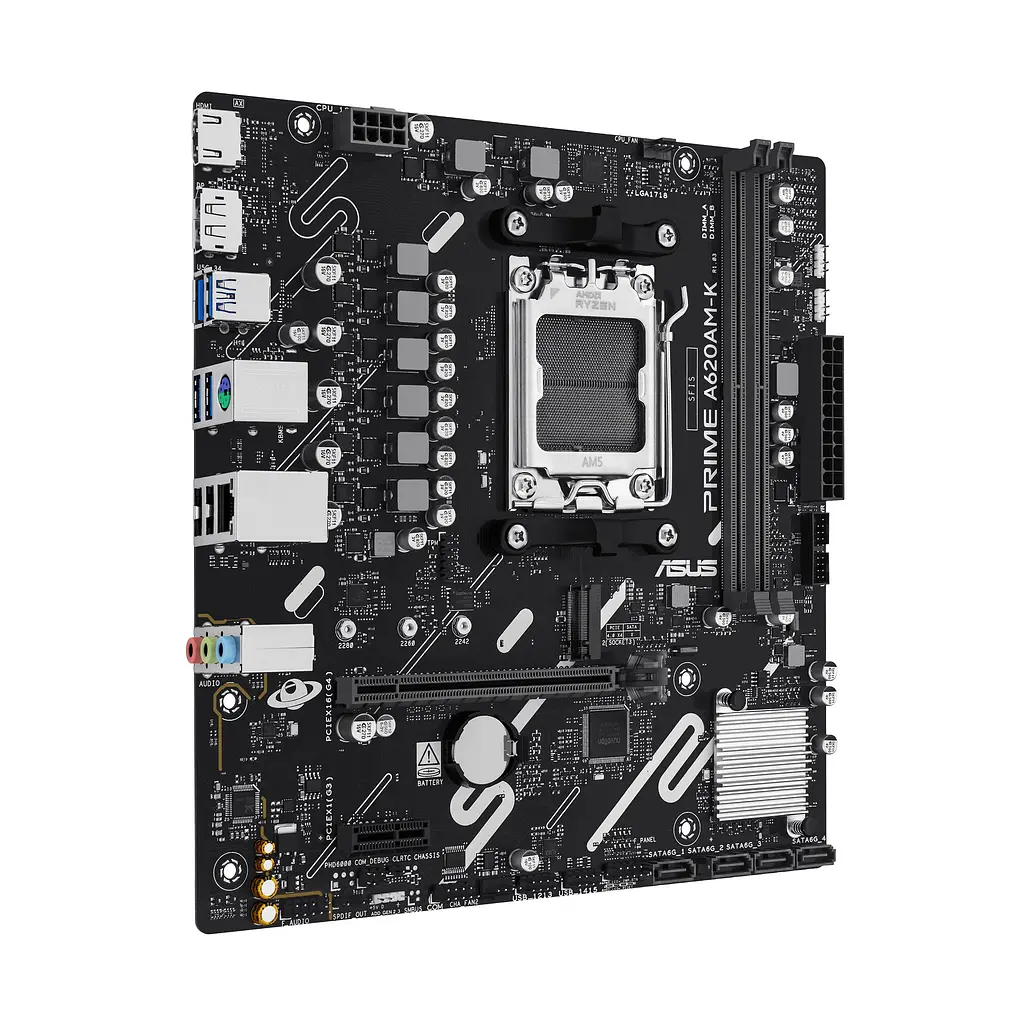 Материнська плата Asus PRIME A620AM-K sAM5 A620 2xDDR5 HDMI DP mATX - фото 2