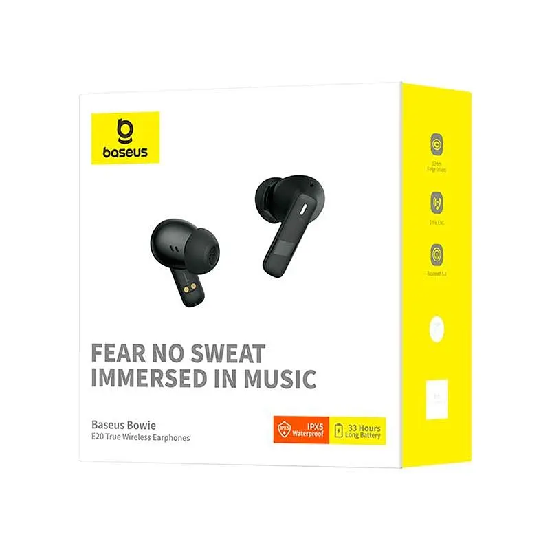 Навушники Baseus Bowie True Wireless Earphones E20 BT5.3, 35/500mAh, IPX5, 2ENC Mic, 6h - фото 2