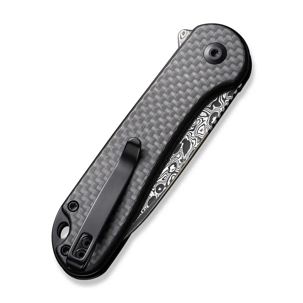Ніж складаний кишеньковий Civivi Elementum II, (7.5 см) Damascus/карбоновий Fiber & G10 - фото 5