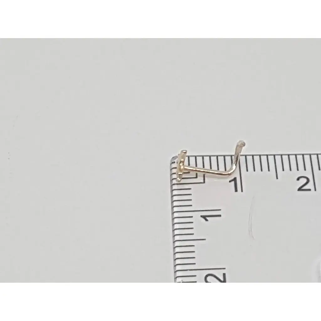 Золотая серьга-пирсинг в нос Dear. 1014 - фото 4