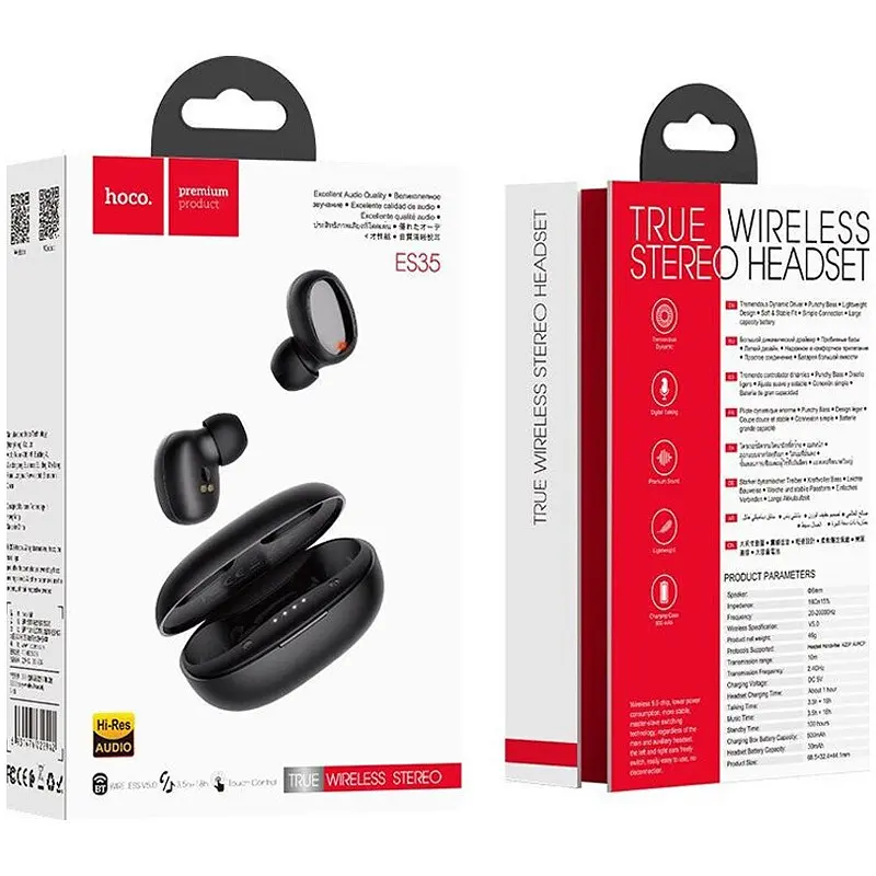Стерео гарнітура Bluetooth Hoco ES35 Black - фото 3