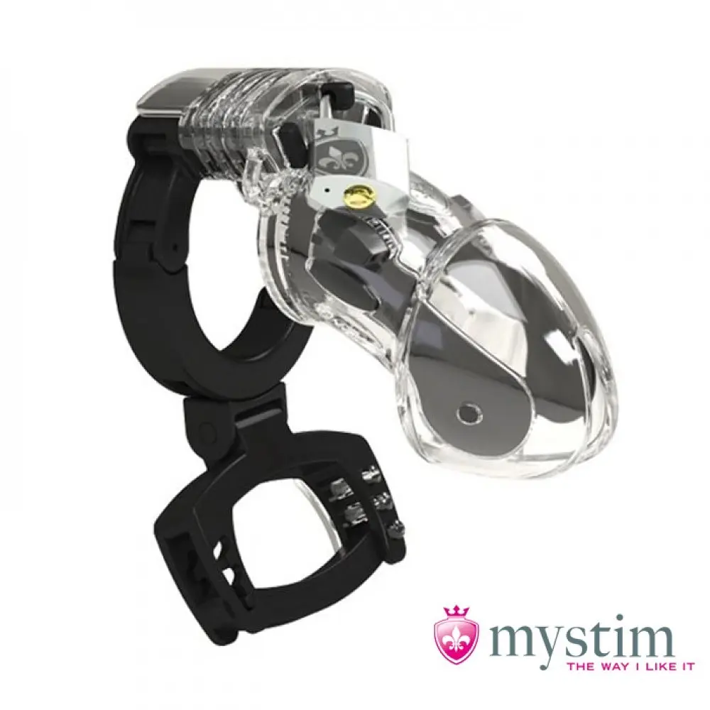 Mystim Pubic Enemy No 3 - with Ball Squeezer - Клітка для члена з електростимуляцією, 8.6х5.2 см
