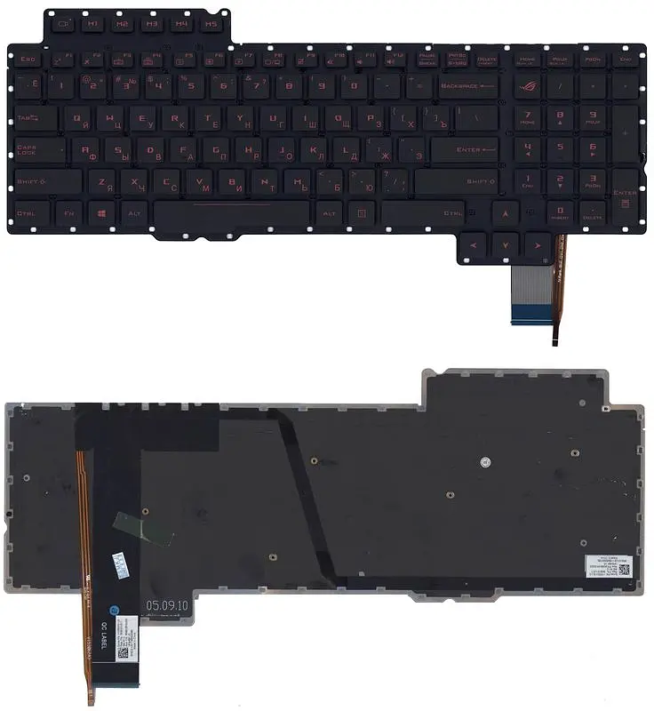 Клавіатура для ноутбука Asus ROG (G752) з підсвічуванням (Light), Black, (No Frame) - фото 3