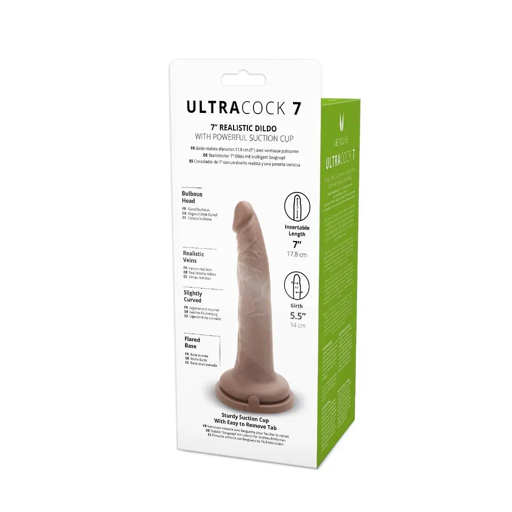 Фалоімітатор Me You Us Silicone Ultra Cock 7 in 17.8 см (коричневий) - фото 9