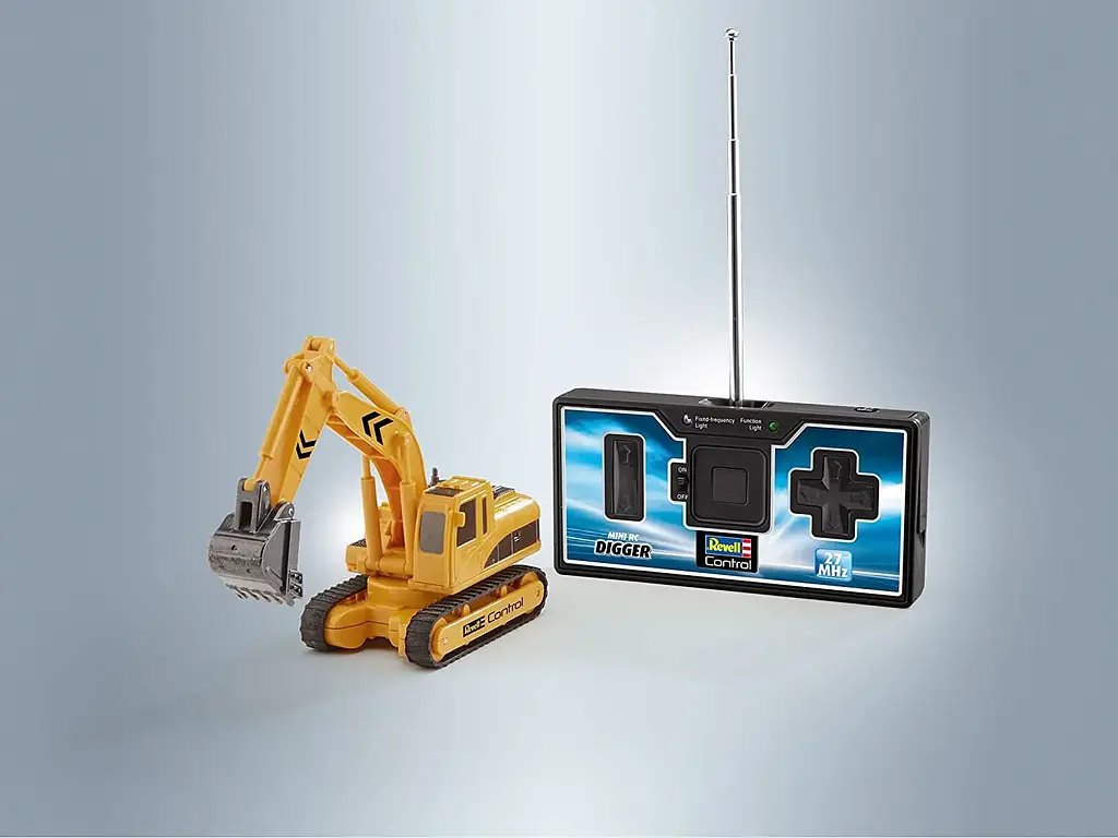 Экскаватор Revell Mini RC Digger с одноковшовой лопатой на управлении желтый 23496 - фото 5