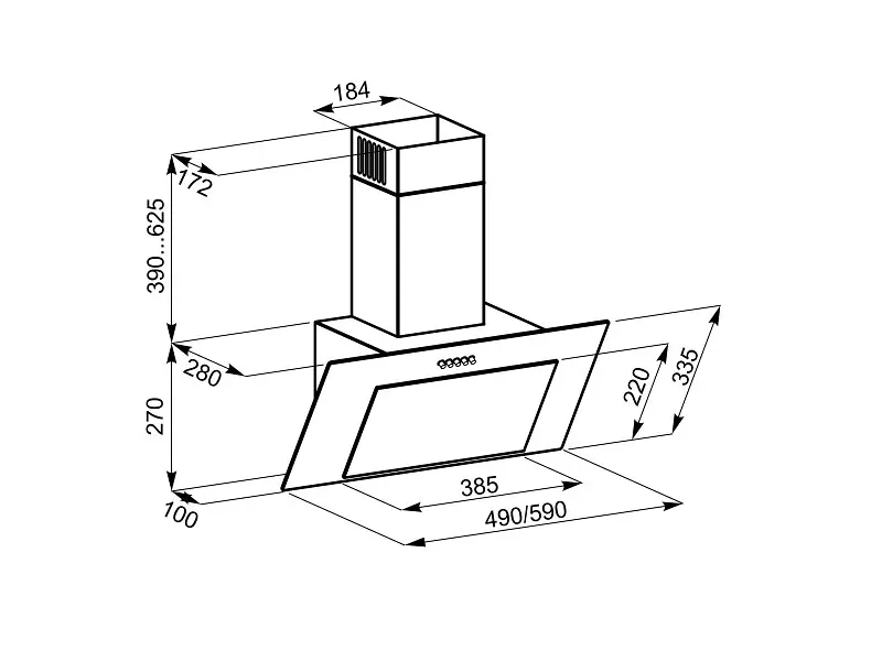 Витяжка ELEYUS Vertical 700 60 WH - фото 6